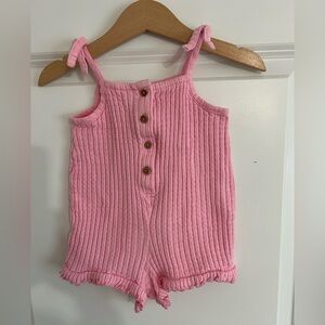Zara Pink Spaghetti Strap Romper